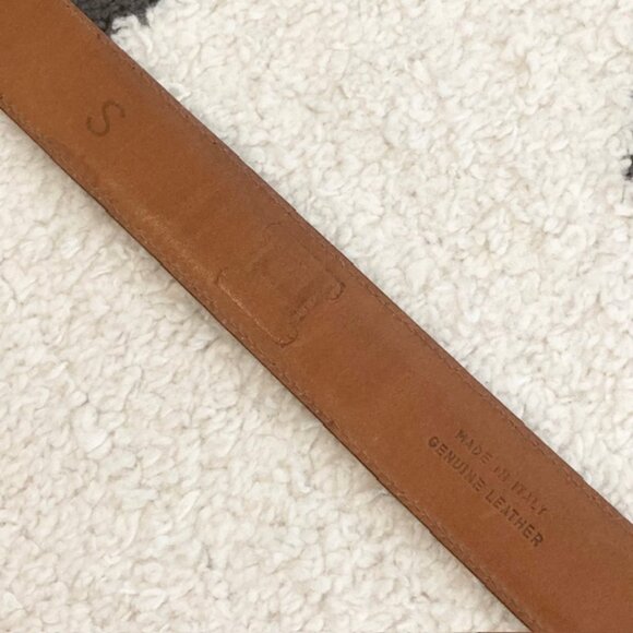 Vintage Womens Small Made in Italy Brown Leather Embossed Crocodile Croc Belt main image 10